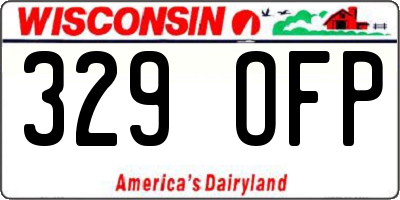 WI license plate 329OFP