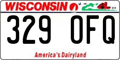 WI license plate 329OFQ