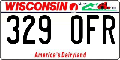 WI license plate 329OFR