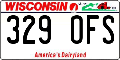 WI license plate 329OFS