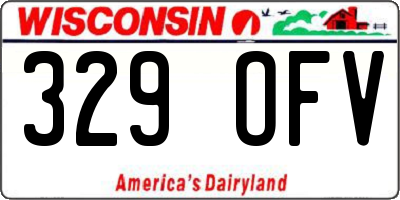 WI license plate 329OFV
