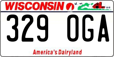 WI license plate 329OGA