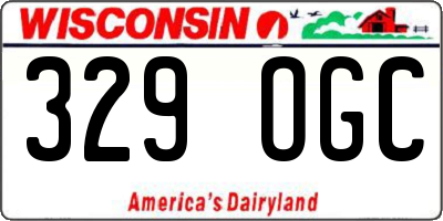 WI license plate 329OGC
