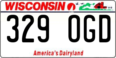 WI license plate 329OGD