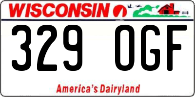WI license plate 329OGF