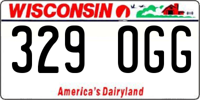 WI license plate 329OGG