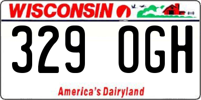 WI license plate 329OGH
