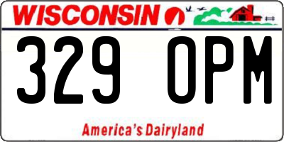 WI license plate 329OPM