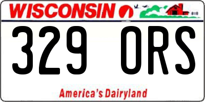 WI license plate 329ORS
