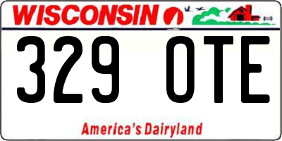 WI license plate 329OTE