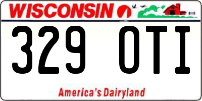 WI license plate 329OTI