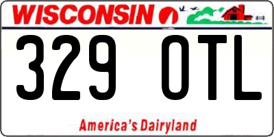 WI license plate 329OTL