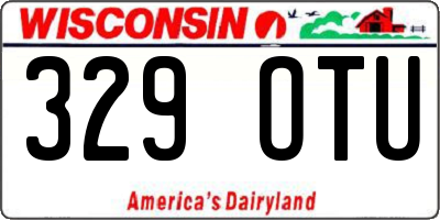 WI license plate 329OTU