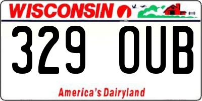 WI license plate 329OUB
