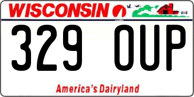 WI license plate 329OUP