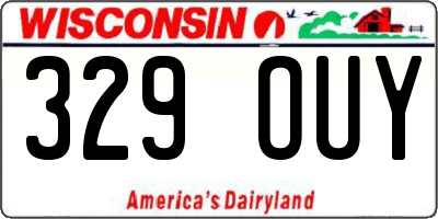 WI license plate 329OUY