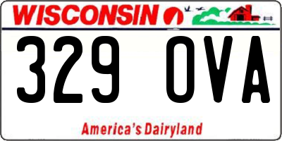 WI license plate 329OVA