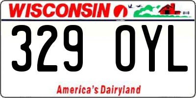 WI license plate 329OYL