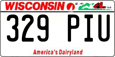WI license plate 329PIU