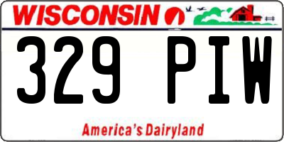 WI license plate 329PIW