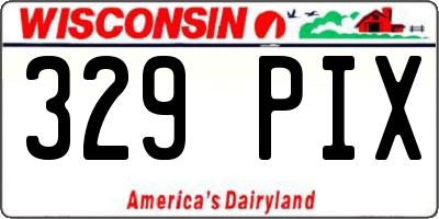 WI license plate 329PIX