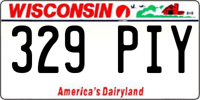 WI license plate 329PIY