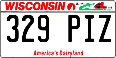 WI license plate 329PIZ