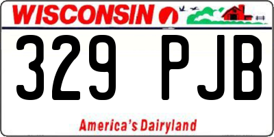 WI license plate 329PJB