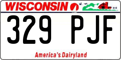 WI license plate 329PJF