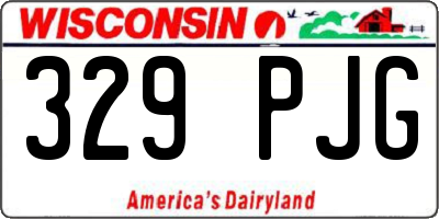 WI license plate 329PJG