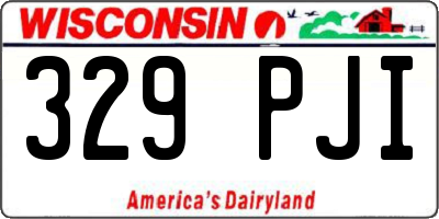 WI license plate 329PJI