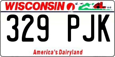 WI license plate 329PJK