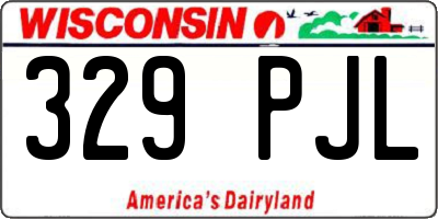 WI license plate 329PJL
