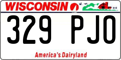 WI license plate 329PJO