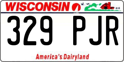 WI license plate 329PJR