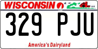 WI license plate 329PJU