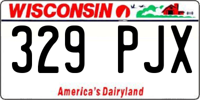 WI license plate 329PJX