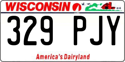 WI license plate 329PJY