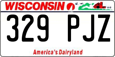 WI license plate 329PJZ