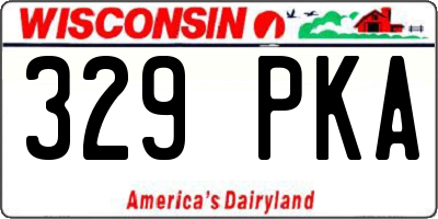 WI license plate 329PKA