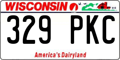WI license plate 329PKC