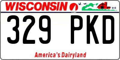 WI license plate 329PKD