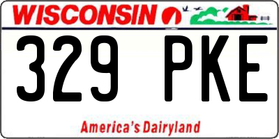 WI license plate 329PKE