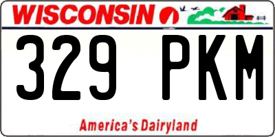WI license plate 329PKM