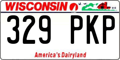WI license plate 329PKP