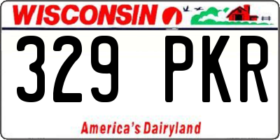 WI license plate 329PKR