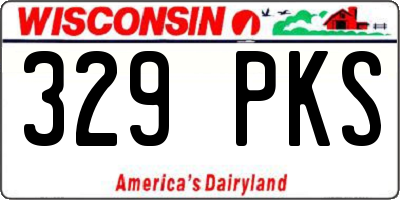 WI license plate 329PKS