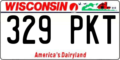 WI license plate 329PKT