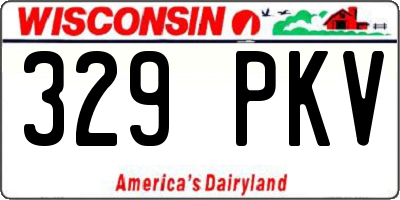WI license plate 329PKV
