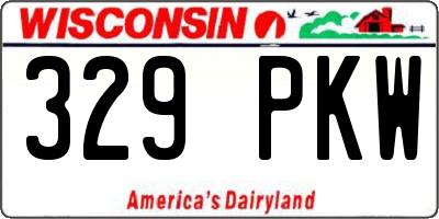 WI license plate 329PKW